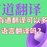 有道翻译可以多语言翻译吗？