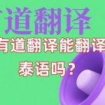 有道翻译能翻译泰语吗？